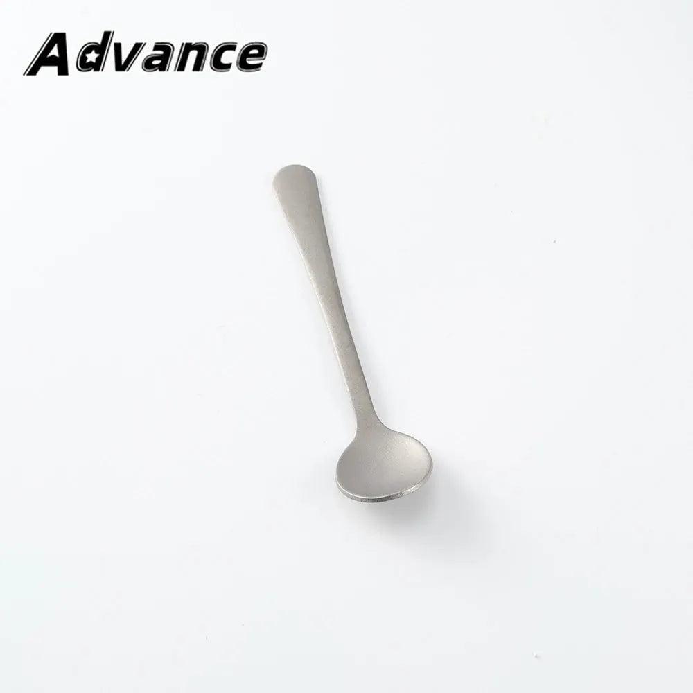Mini titanium alloy dessert spoon for camping, Advance brand.