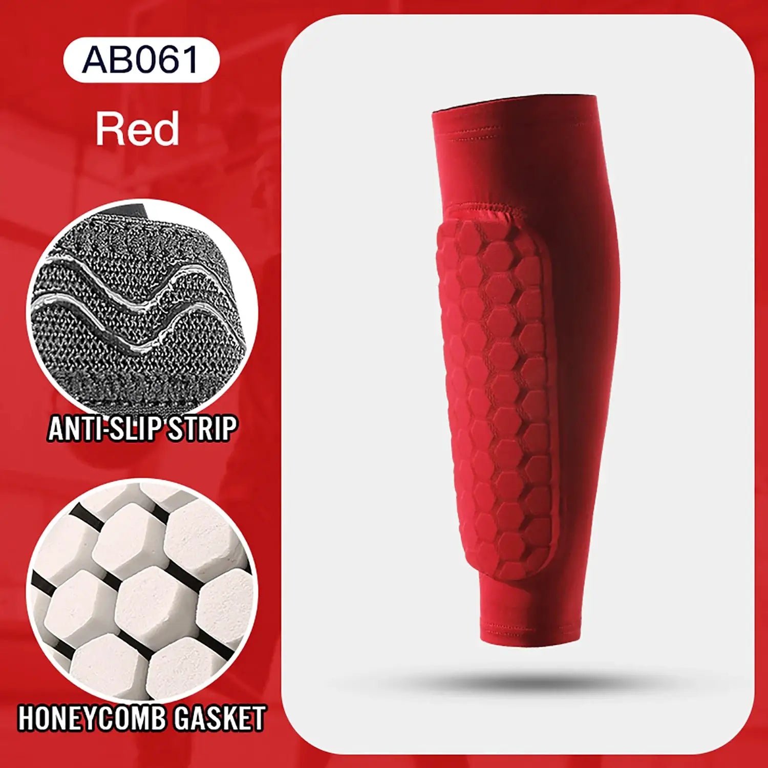1Pcs Football Shin Guard Socks Sleeves With Foam Padding Calf Compression Sleeve Honeycomb Pads For Soccer Equipment