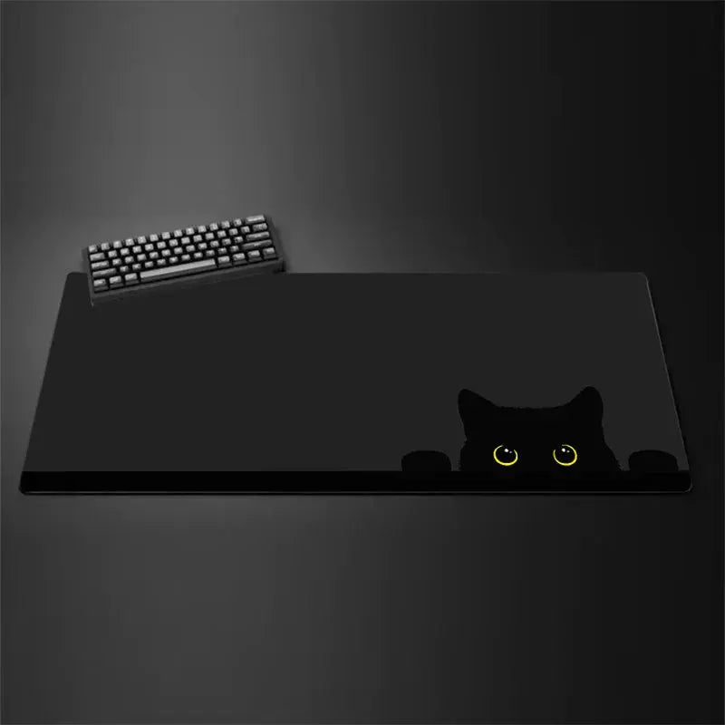 Kawaii Black Kitten Mouse Pad Large XXL Gaming Keyboard Mat for Home Office Bedroom Decor