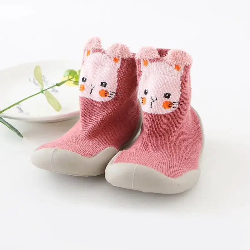 Baby Shoes Toddler First Walkers Infant Knit Booties With Rubber Soft Non Slip Sole Casual Shoes Boys Girls