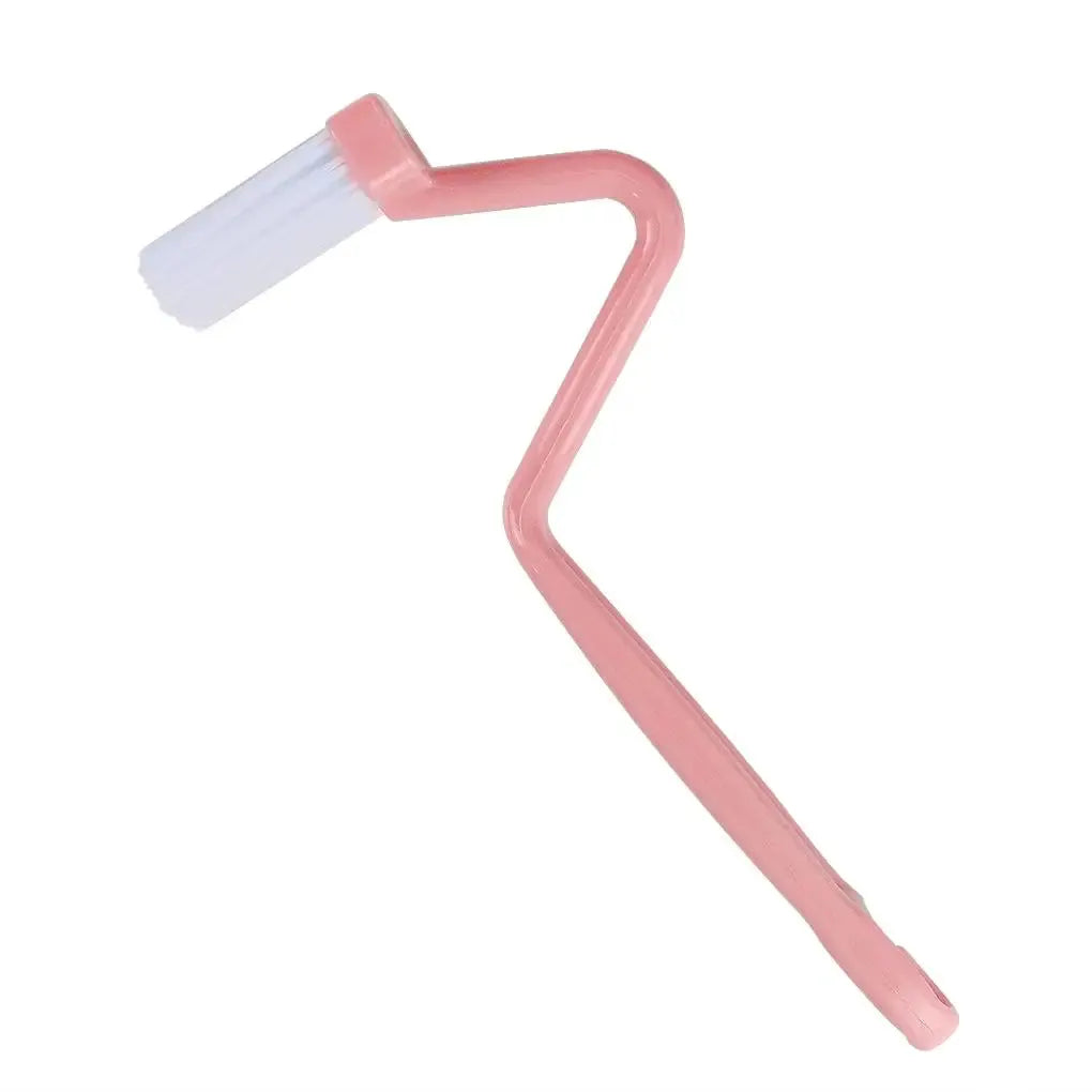 Toilet cleaning brush Simples Market, pink S-shaped curved-handle WC scrubber