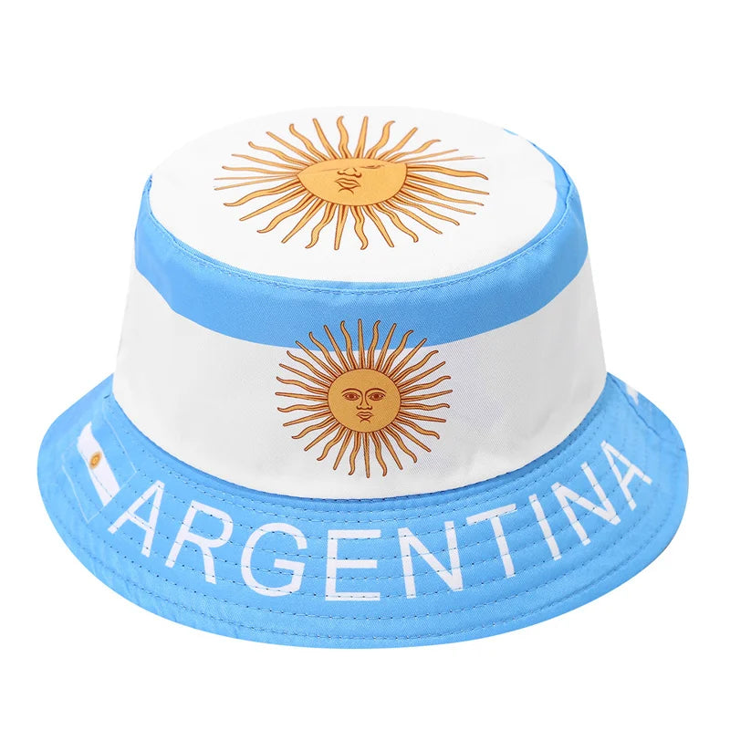 National Flags Reversible Bucket Hat For Men Women Football Fans