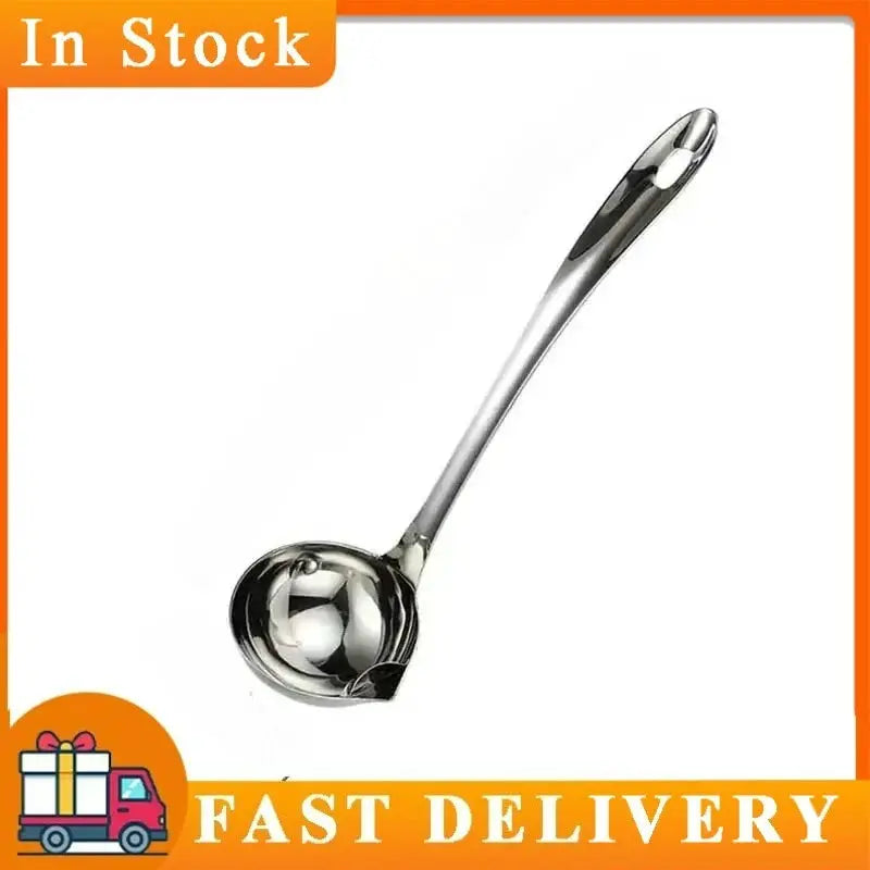 KitchenCraft Stainless Steel Colander Spoon Oil And Fat Separator For Healthy Soups