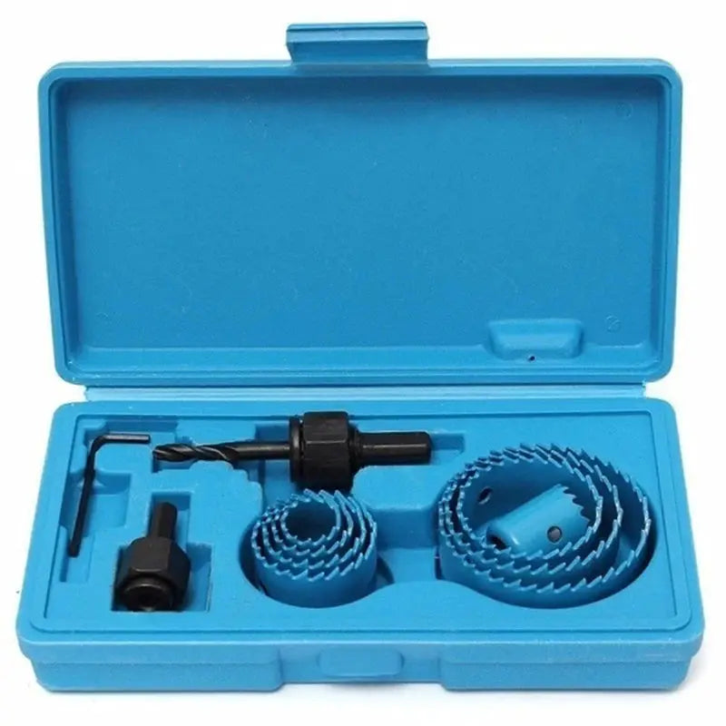 11 Piece Hole Saw Set Kit For Woodworking With Case 19mm To 64mm High Carbon Steel