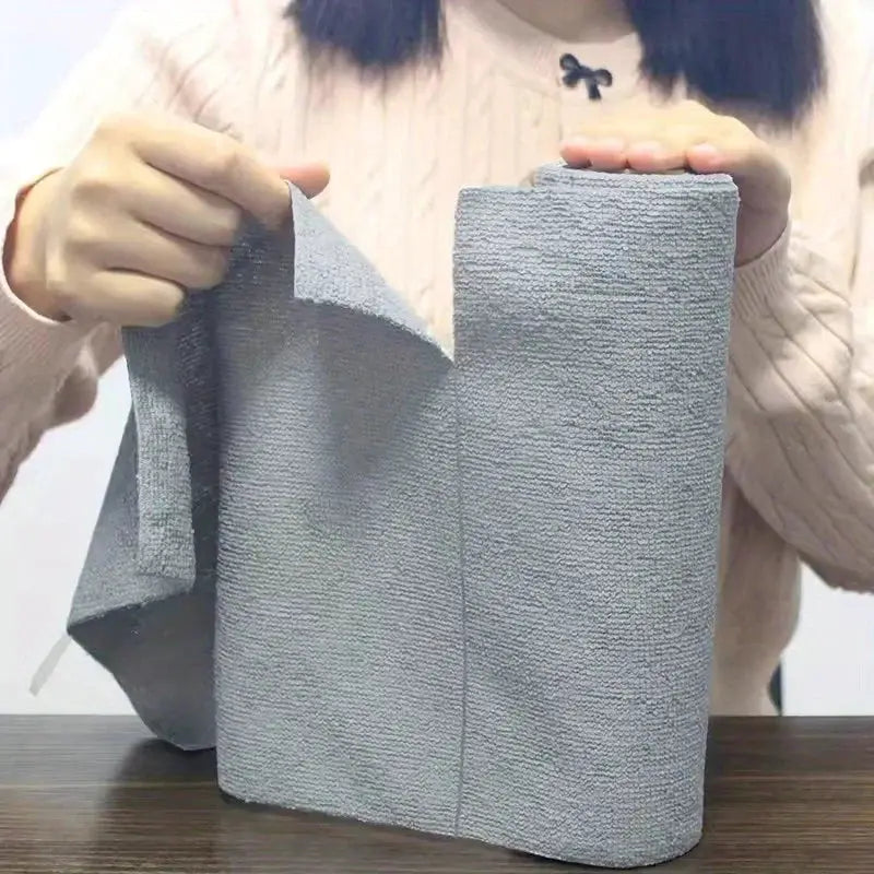 Simples Market microfiber cleaning wipes, 1 roll (20 pcs), gray, reusable & machine washable kitchen towels