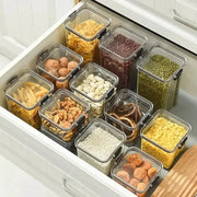 Kitchen Multigrain Snack Sealed Storage Box For Dried Fruit Dry Goods Jar Drawer Moisture Proof PET Plastic Container