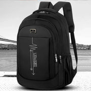 Business casual backpack by Simples Market, black laptop bag with multiple zip compartments