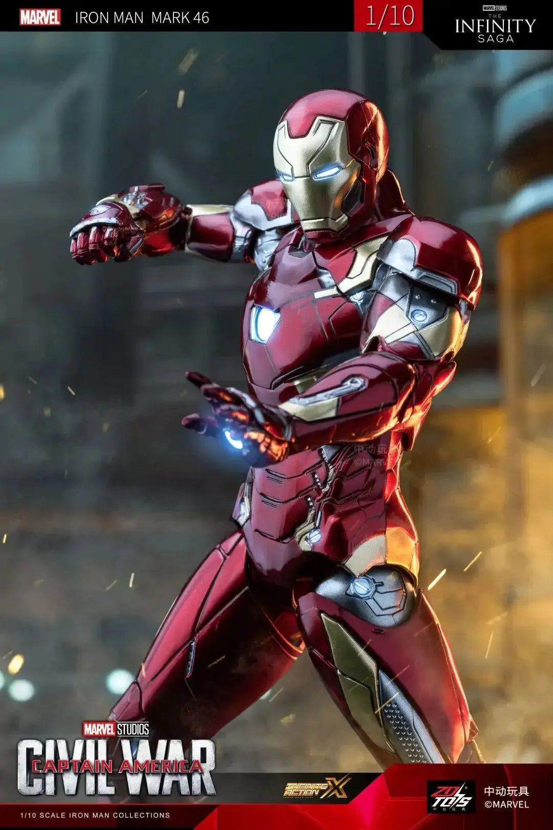 ZD Original Iron Man MK31 MK32 Piston Romeo MK10 MK19 Tiger One Tenth Scale Armor Marvel Legends Avengers Action Figure Toy