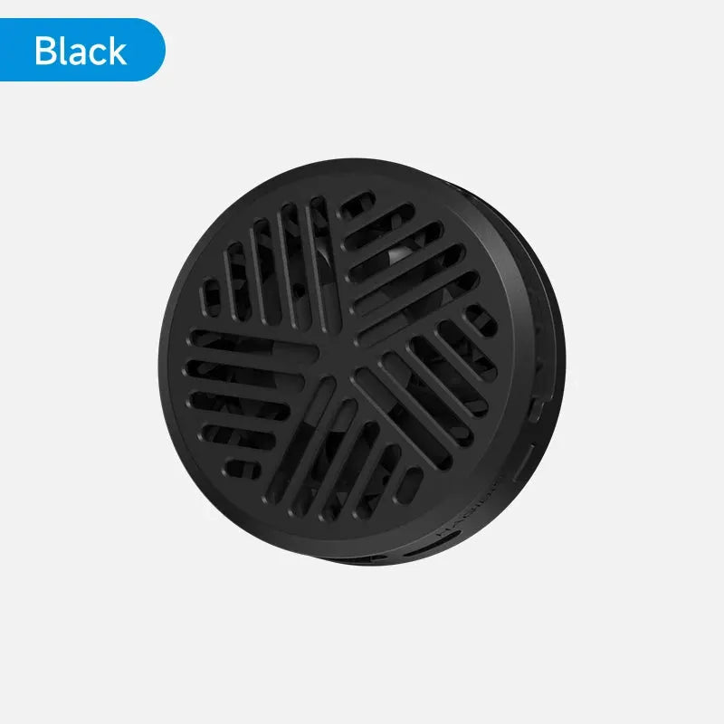 Simples Market Hagibis magnetic phone cooler; round black universal portable cooling fan for smartphones