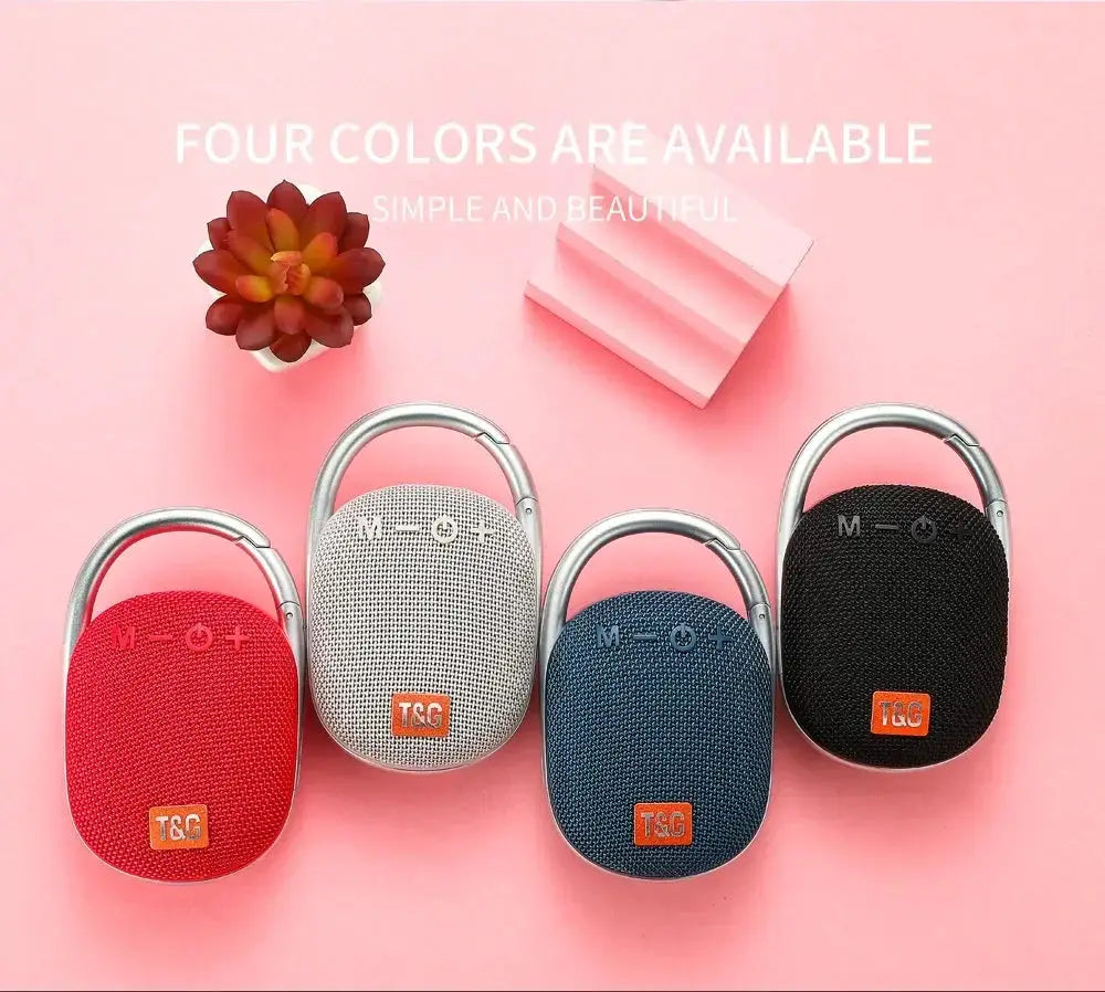 T&G TG321 outdoor portable waterproof Bluetooth fabric speakers, four colors red, gray, blue and black