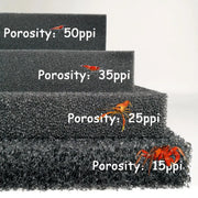 Biochemical Cotton Filter for Aquarium and Pond Foam Sponge Filter Black 50x50x5cm Thick 15 25 35 50 PPI