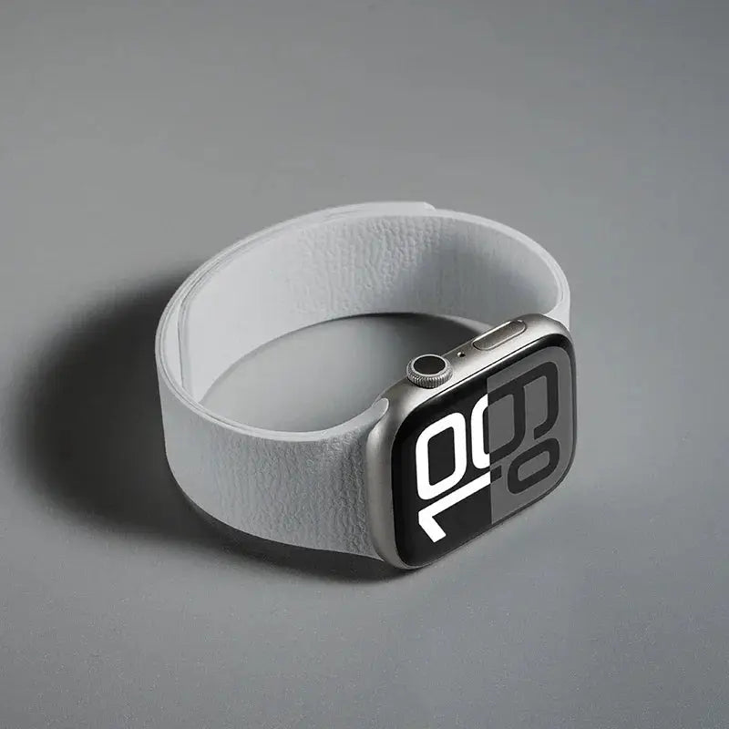 Silicone magnetic Apple Watch strap, white, for 40–49mm models