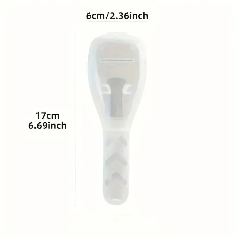 Simples Market portable travel razor protector case; white translucent plastic storage box for manual shaver