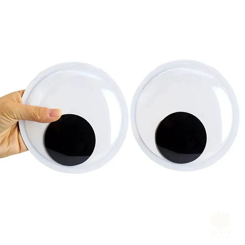 One Pair Self Adhesive Googly Eyes Large Black Plastic Fridge Wall Sticker DIY Scrapbook Dolls Eyeball