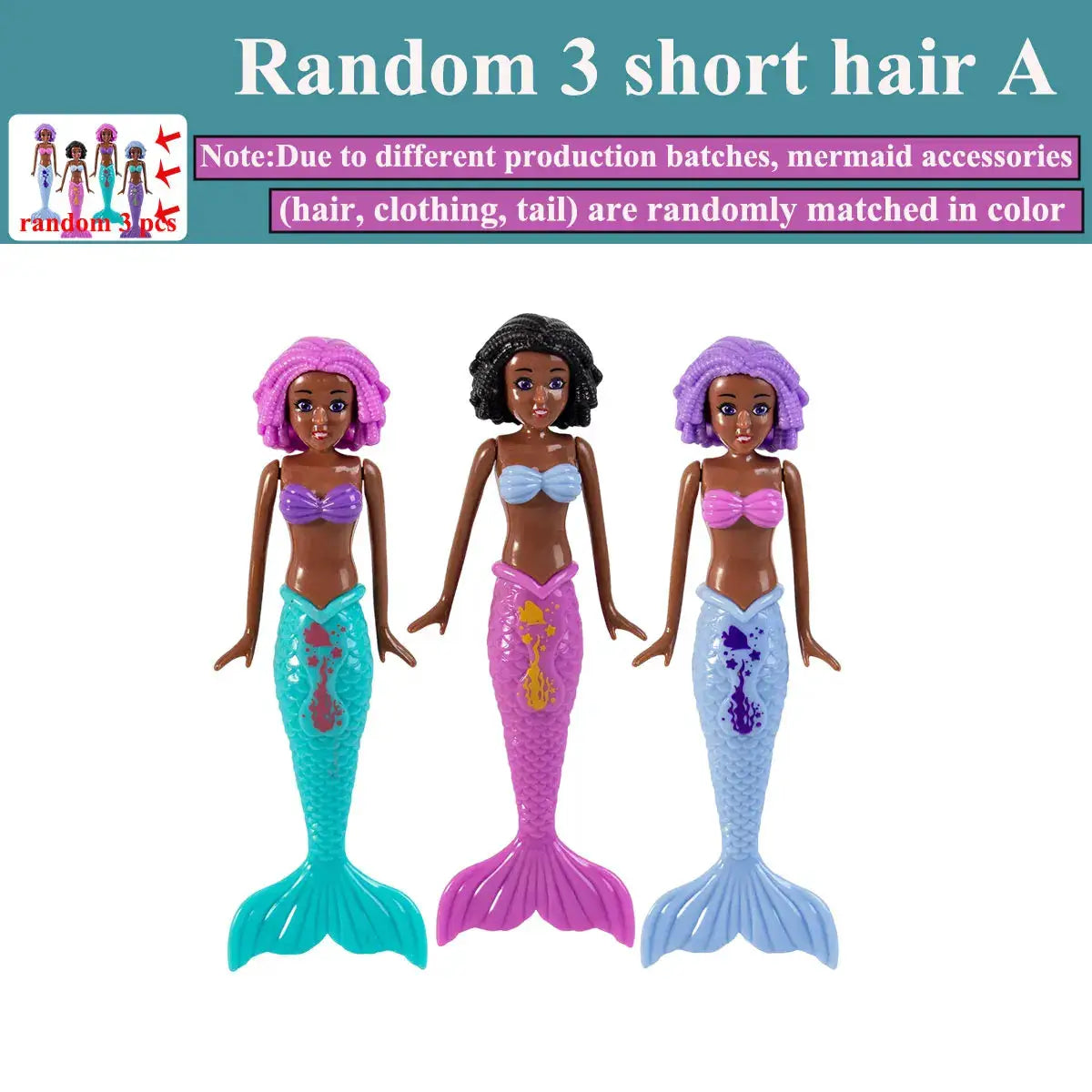 Mermaid Water Play Toys Variety Pack for Pool Beach and Bath Time Kids Gift 3 or 4 Piece Bag