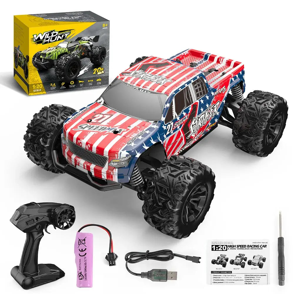 1 To 20 Scale Off Road RC Car With 2.4 GHz Radio Remote RTR High Speed Climbing Monster Truck For Children