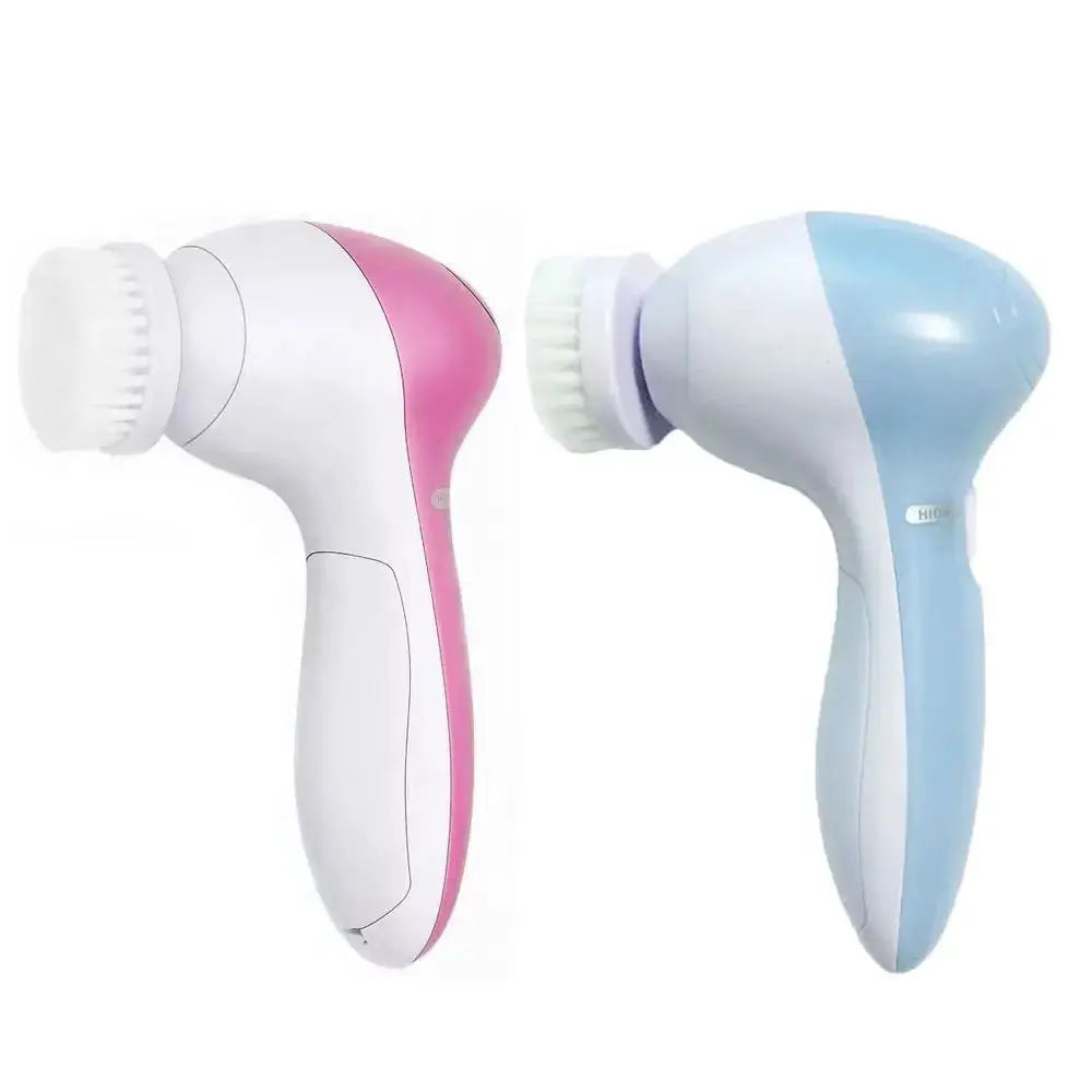 Electric 5 In 1 Facial Cleanser Brush Spa Skin Care Massager For Blackhead Removal And Gentle Facial Cleansing