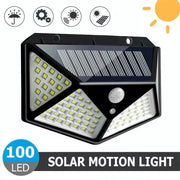 LumaLeaf Outdoor Multifunctional Solar Lamp With Motion Sensor And 100 LED Spotlight For Garden Lighting