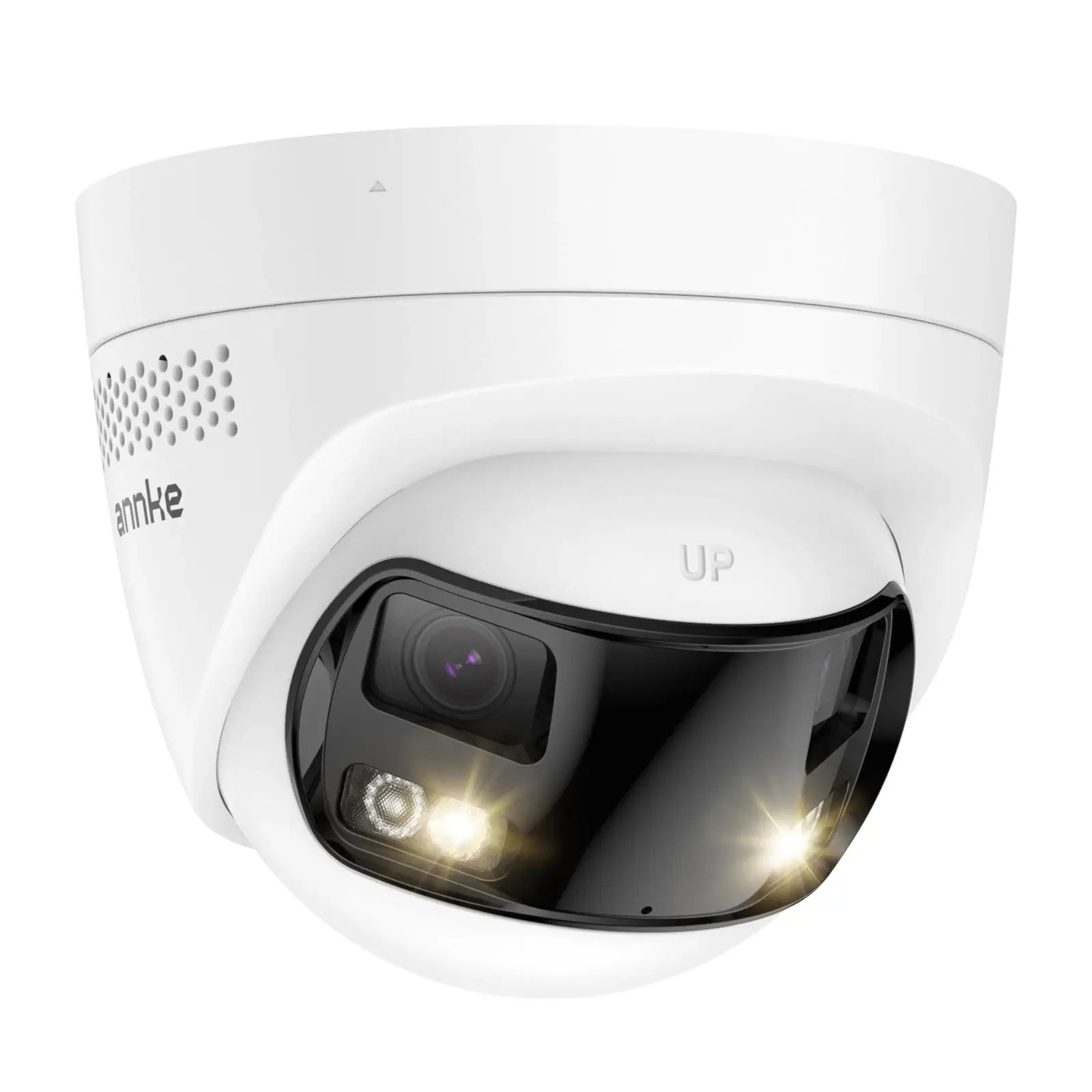 ANNKE outdoor white 4K 8MP dual-lens POE surveillance camera with color night vision.