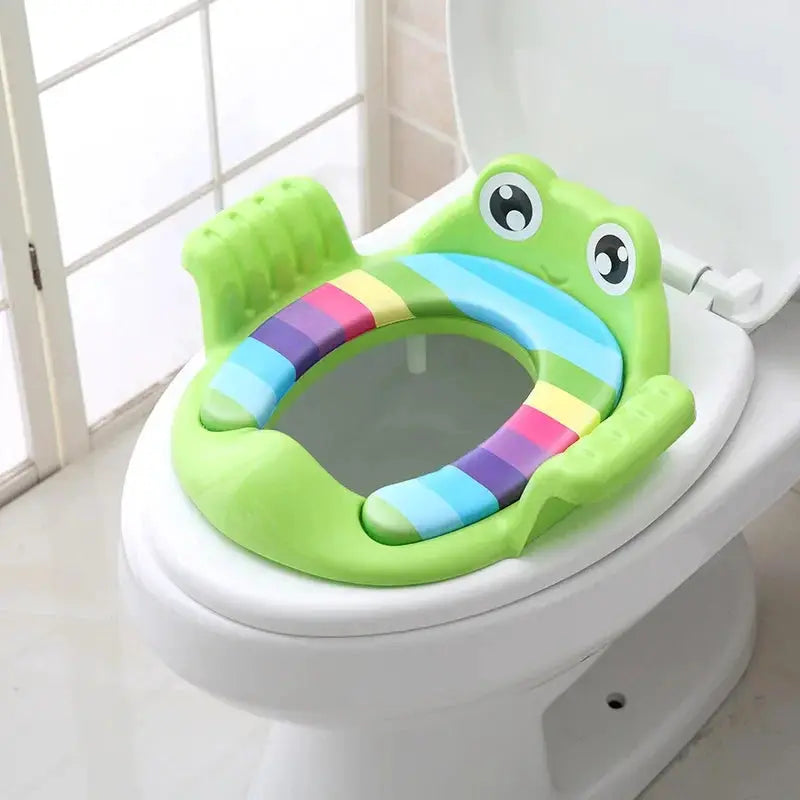 Adjustable Toddler Potty Seat With Step Stool Ladder Cartoon Design Training Chair For Kids