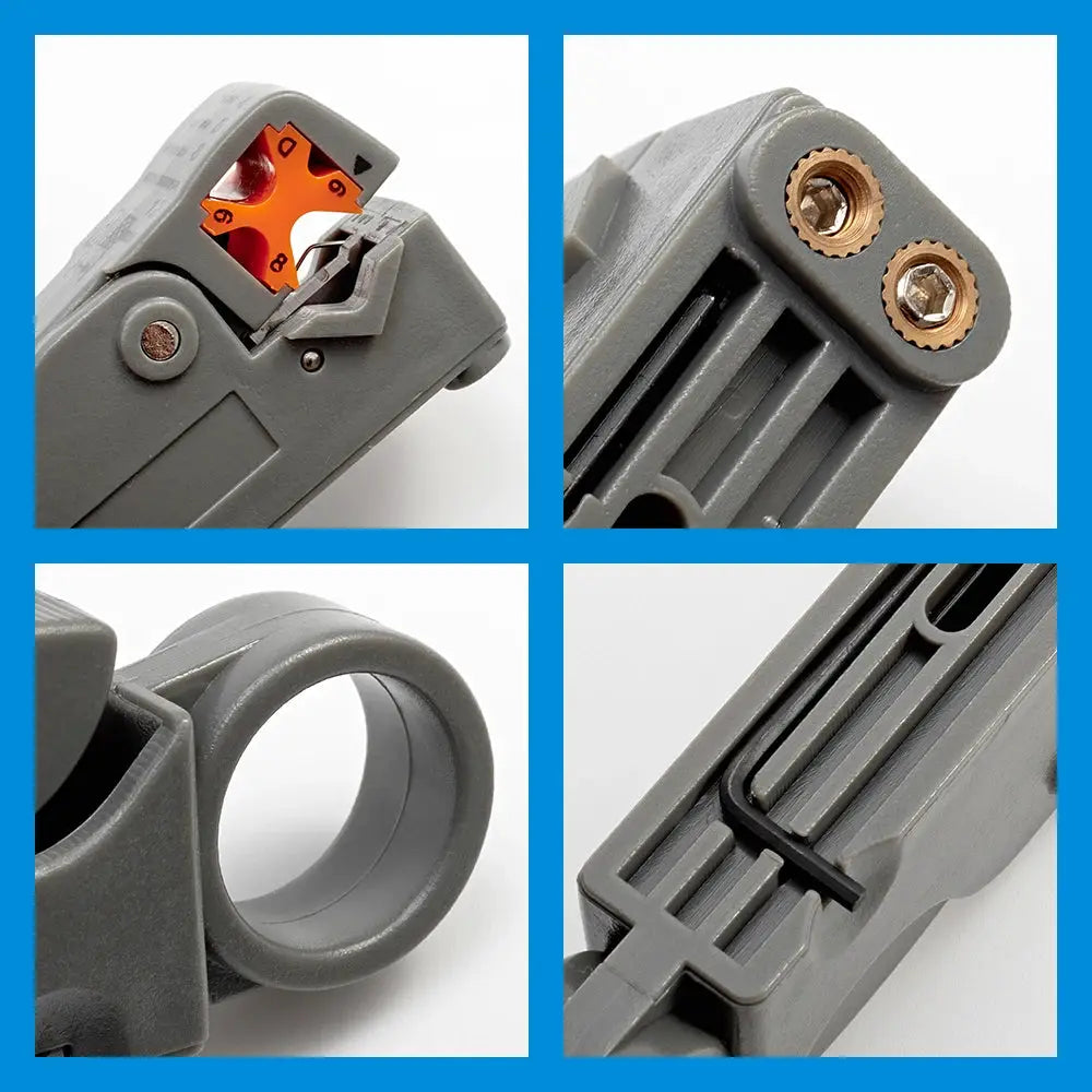 Stripping Pliers Wire Stripper Tool Stainless Steel Decrusting Cable Stripper With Adjustable Blade Depth Insulated