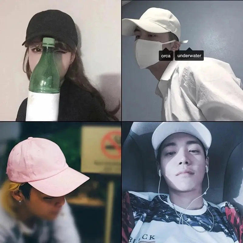 Unisex Simple Black Baseball Cap Adjustable Cotton Hat Solid Color Casual Hip Hop Dad Hat For Men Women