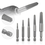 5 Piece Hexagonal Handle Screw Extractor Set For Broken Stripped And Rusted Screws Power Tool Compatible