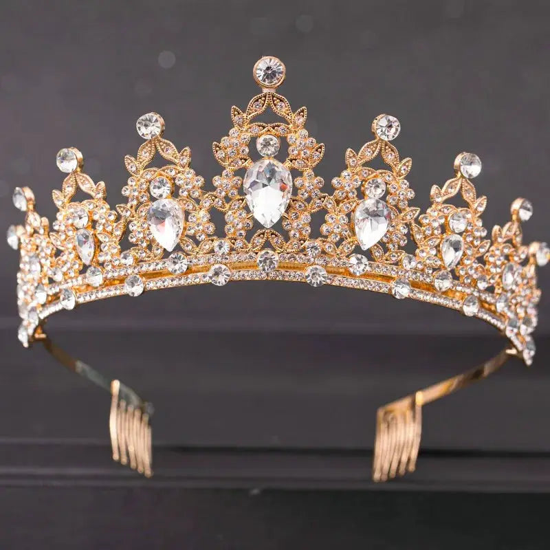 Crystal Wedding Tiara For Bride Silver Color Bridal Crown Diadem Veil Tiaras Hair Accessories Head Jewelry
