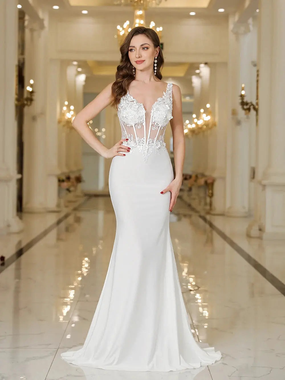 Navy Blue Spaghetti Straps A Line Evening Dress Appliques Prom Gown