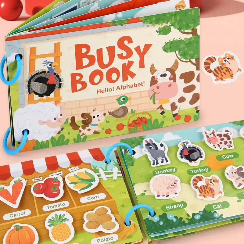 Montessori Baby Busy Book My First Quiet Book Early Learning Toy Matching Game For Babies Aged 2 To 3