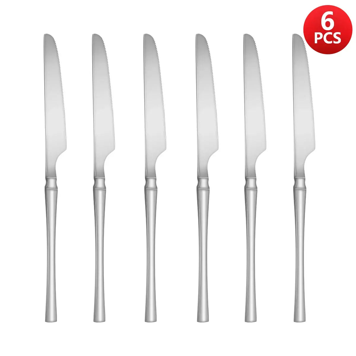 Stainless Steel Cutlery Set 4/6/16/24 Piece Includes Steak Knife And Fork Dessert Spoon Teaspoon For Home Or Restaurant