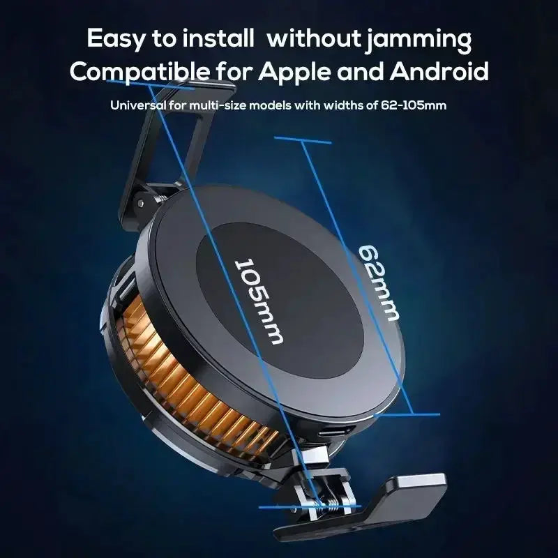 Magnetic back-clip phone cooler, by Simples Market, 2-in-1 MEMO CX08/CX07, copper heatsink, universal for iOS/Android