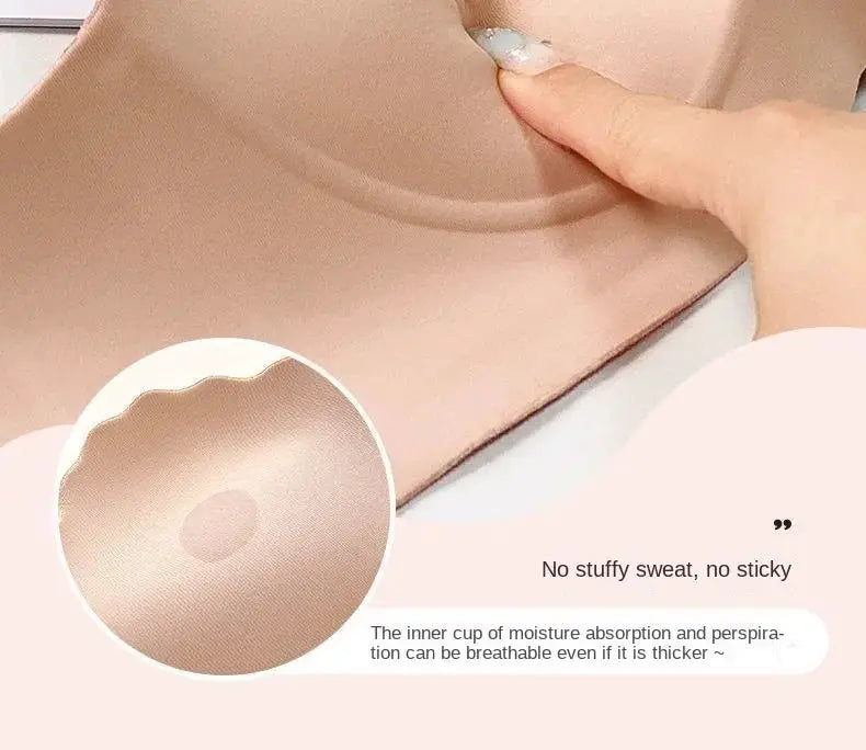Simples Market push-up bra for small chest in nude beige, 6cm thick padded wireless design