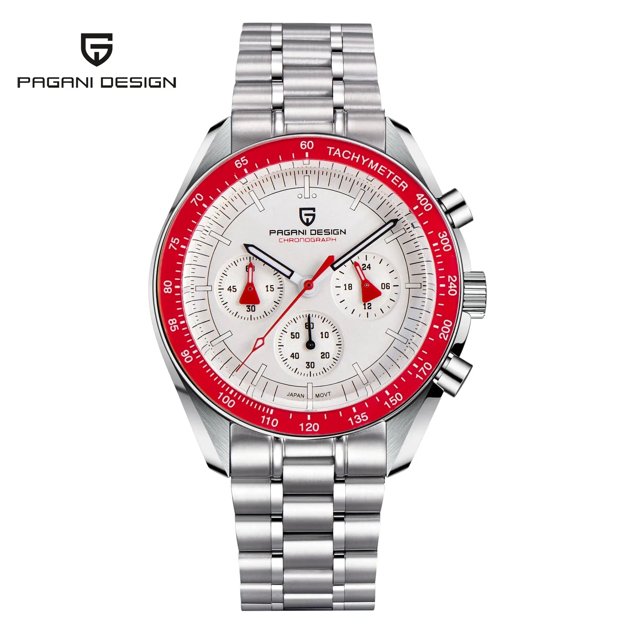 Pagani Design PD1701 V5 Mens Luxury Quartz Chronograph Watch 100M Water Resistant AR Sapphire Glass