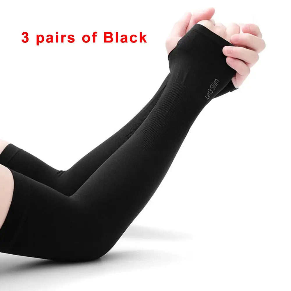 Arm Guard Sleeve With Thumb Hole UV Protection Long Arm Cover For Running Fishing Cycling Sun Shield