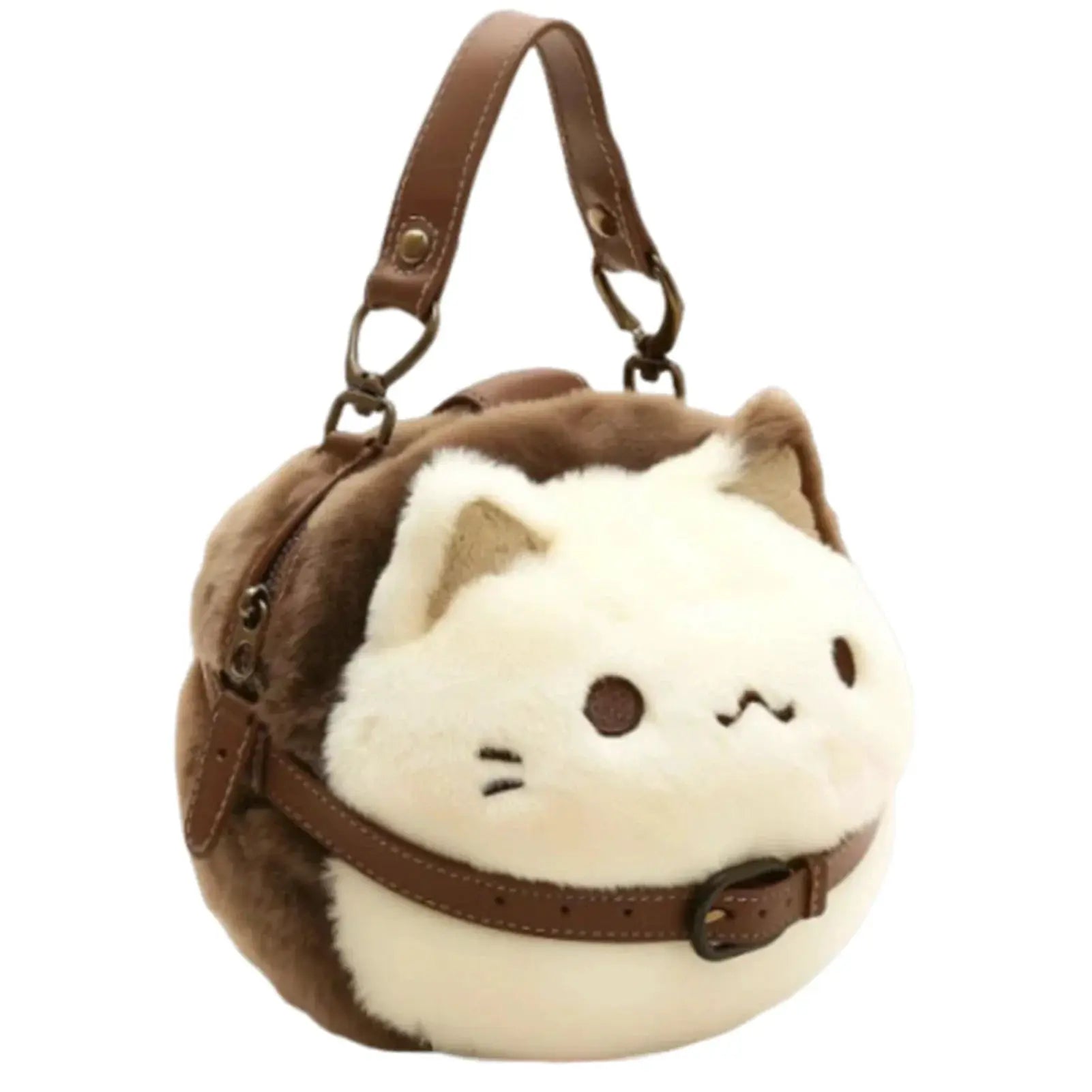 Plush Pals Cute Cat Handbag For Kids With Large Capacity Shoulder Bag Crafted From Soft Cotton Plush