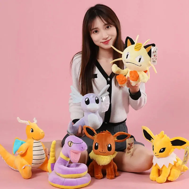 Pokemon Original Plush Toy Gengar Mimikyu Pikachu Charizard Piplup Kawaii Soft Cute Plush Doll Gift