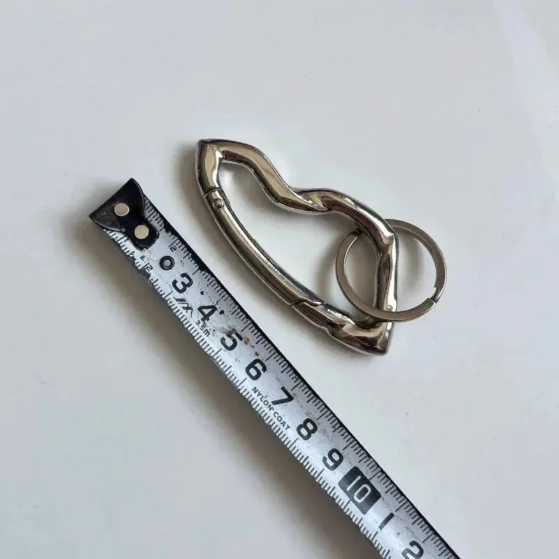 Y2K Punk Star Carabiner Keychain Axe Shaped Mountaineering Key Ring Gothic Backpack Decor Korean Fashion