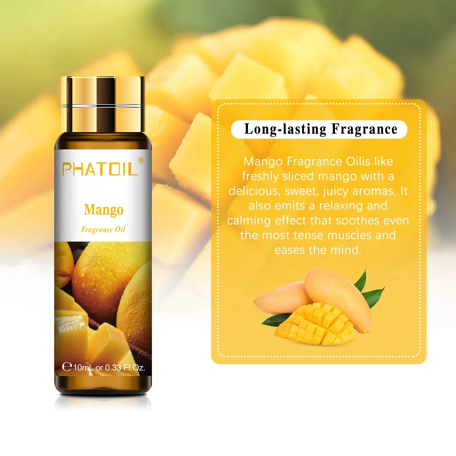 Phatoil Sweet Fruit Fragrance Oils Set 10ml For Aromatherapy And Diy Candles Cherry Apple Strawberry Mango Coconut