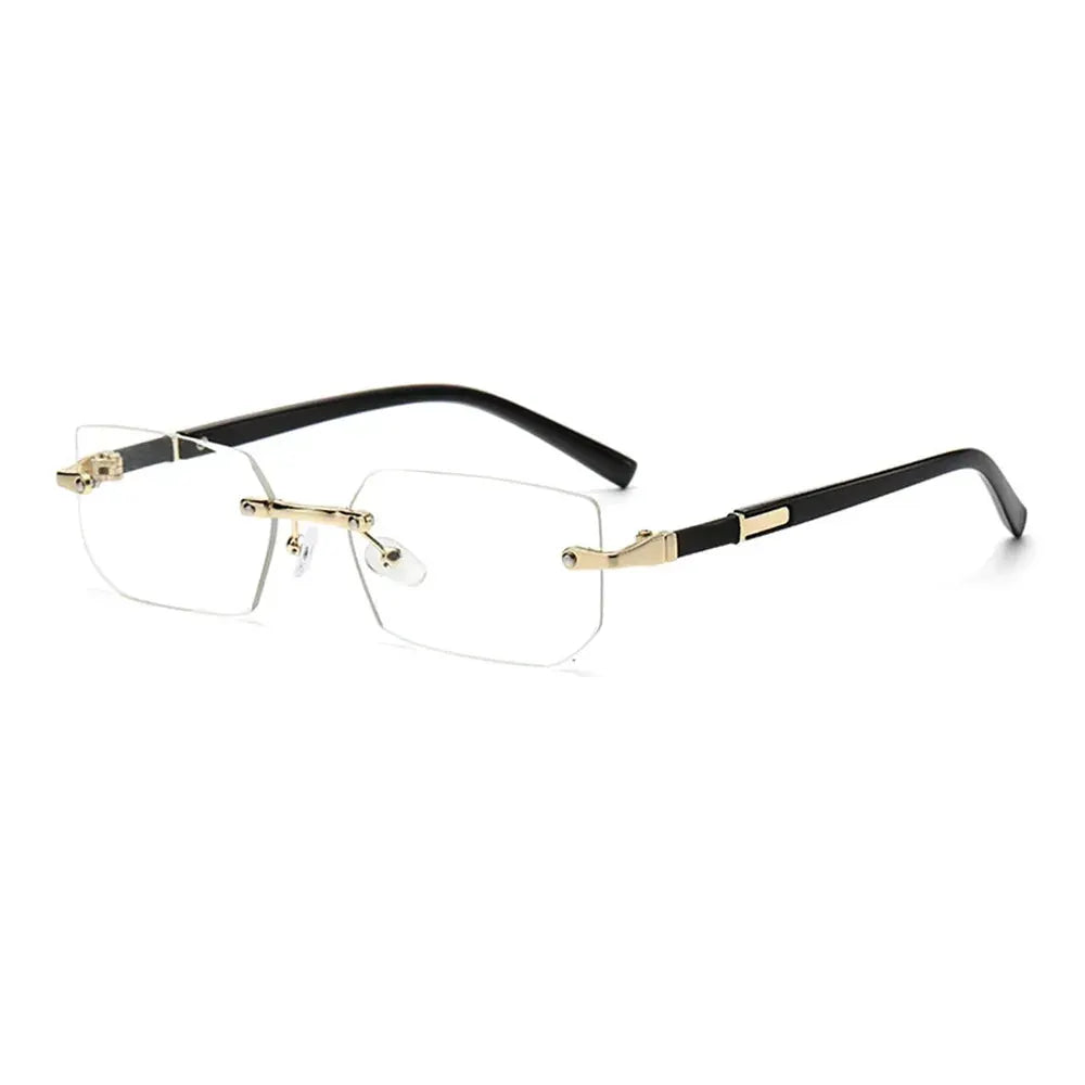 Rimless Edge Rectangle Sunglasses Unisex Frameless Designer Fashion Y2K Vintage Square Sun Glasses