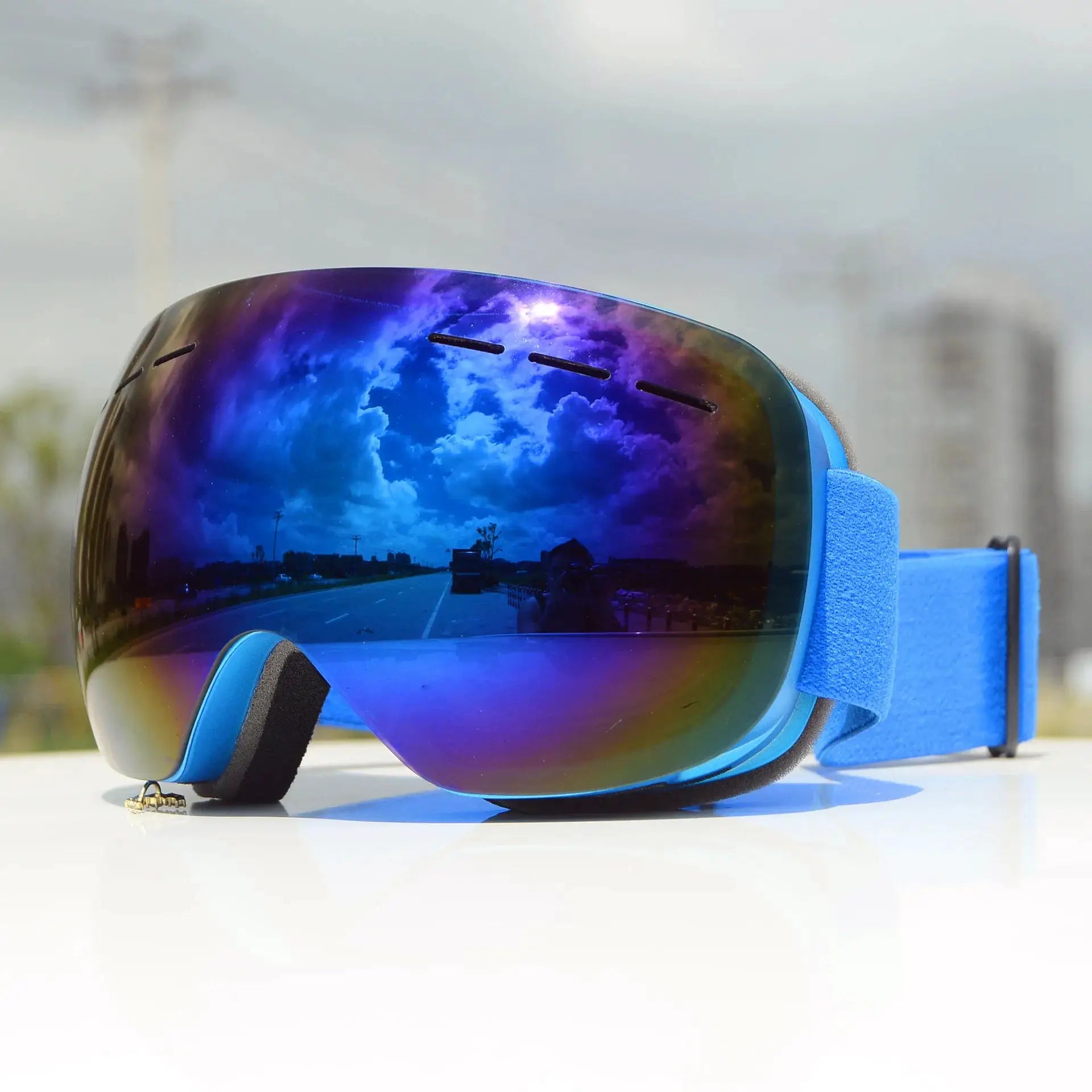JSJM Double Layer Ski Goggles Anti Fog UV400 Protection For Men And Women Winter Snowboarding Snow Ski Goggles