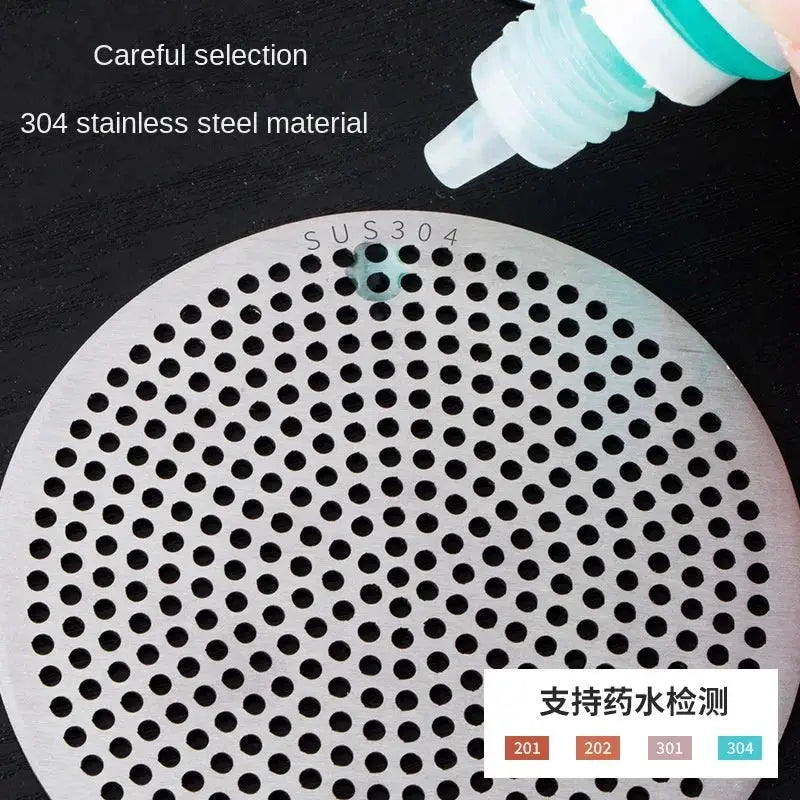 Drain hair catcher by Simples Market, round 304 stainless steel perforated strainer for kitchen and bathroom.