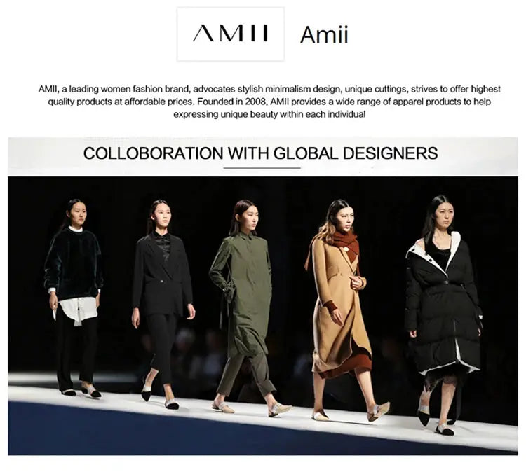Amii Minimalism Vintage Denim Jeans Women Loose Wide Leg Autumn Pants