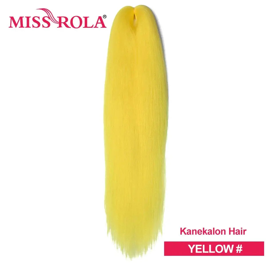 Miss Rola Kanekalon hair extension, yellow color, synthetic jumbo braiding hair
