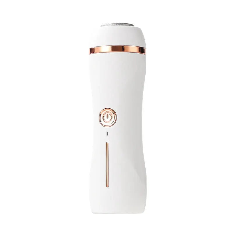 HOMEFISH electric foot grinder, white with rose-gold trim, handheld pedicure device