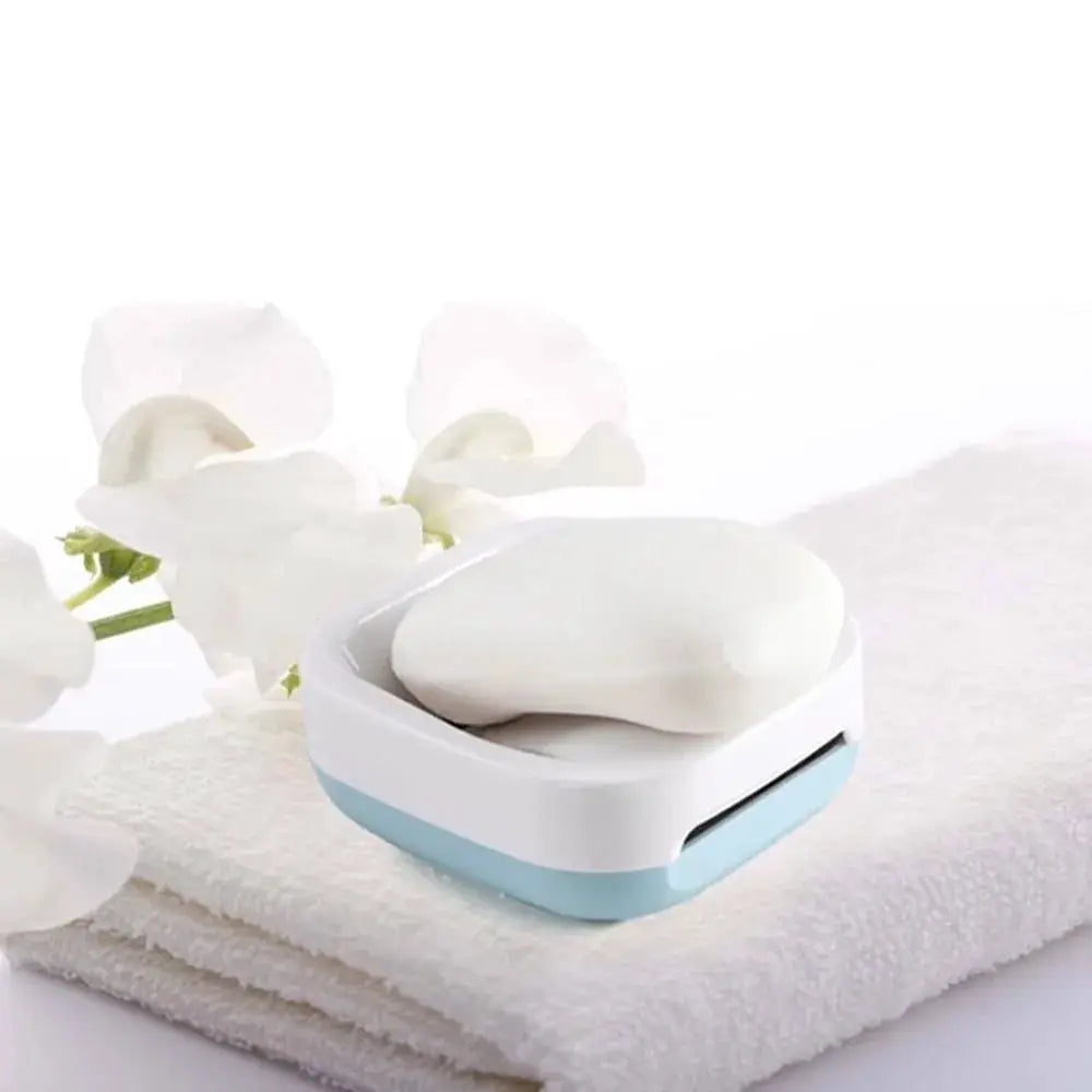 1-piece electric toothbrush holder shelf organizer, large capacity, white with light blue base for bathroom countertop
