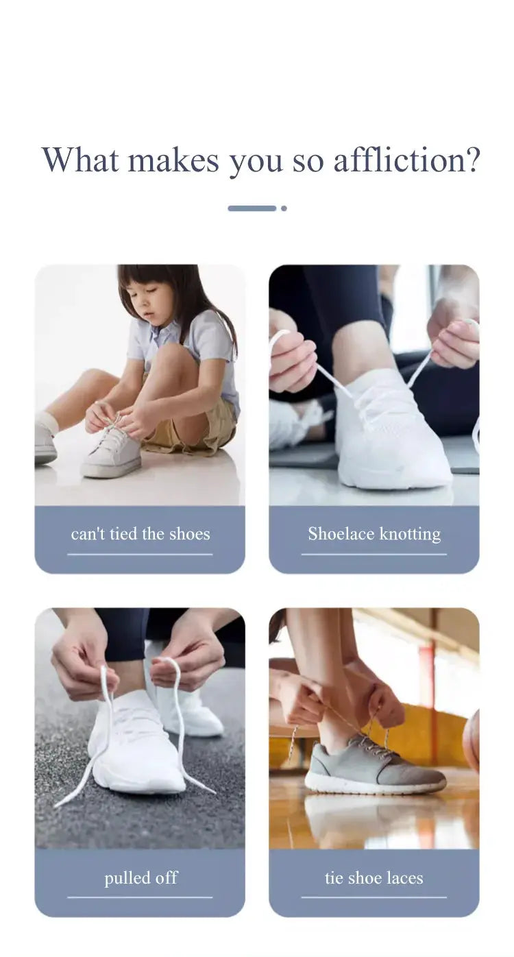 8mm no-tie elastic shoelaces by Simples Market; white widened flat laces for sneakers