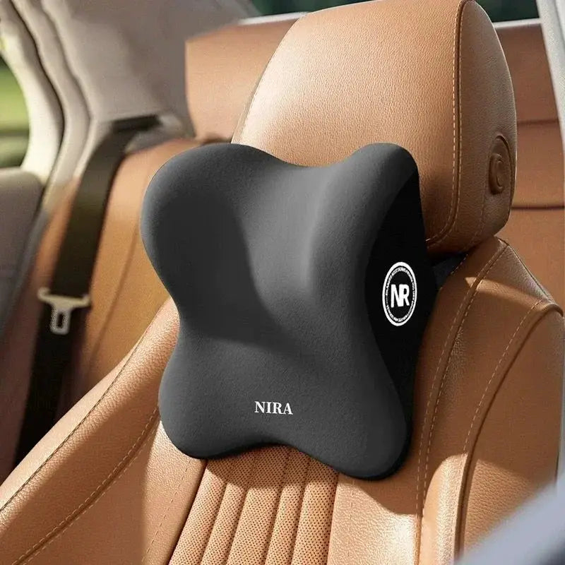 DriveEase Memory Foam Car Cushion Set Ergonomic Headrest And Lumbar Support For Enhanced Driving Comfort