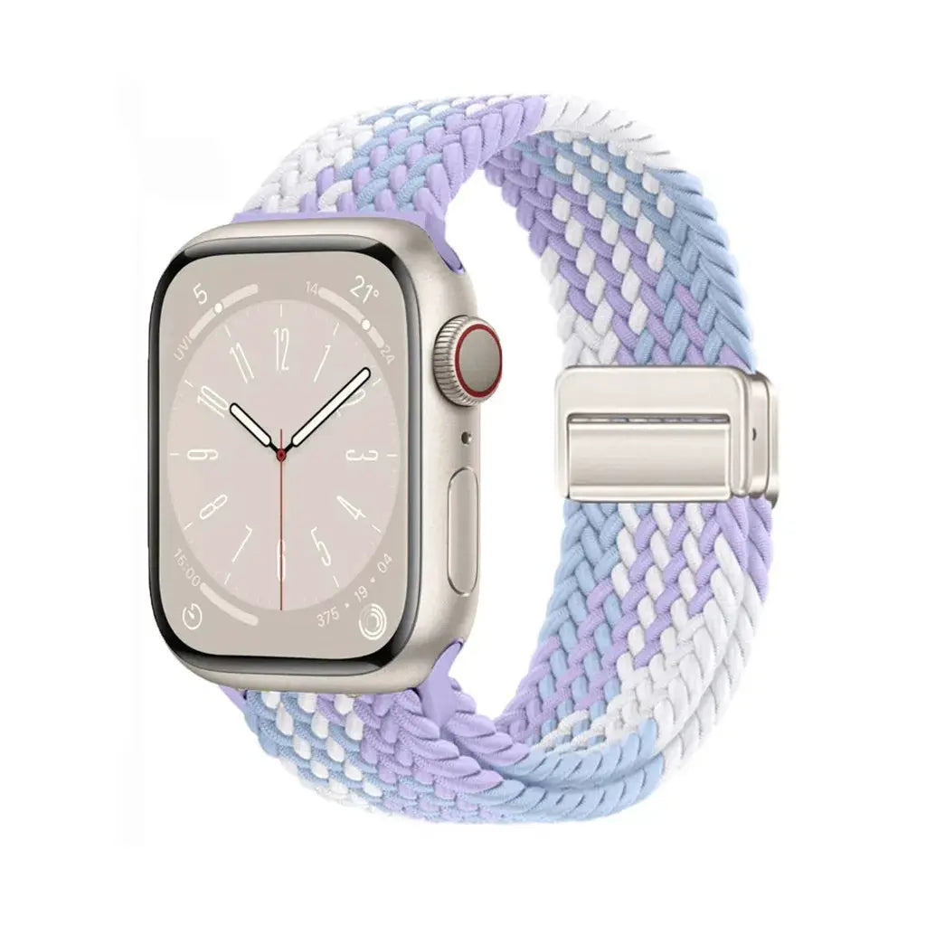Nylon Braided Band Strap Compatible For Apple Watch S10 46mm 44mm 40mm 45mm 49mm 41mm 38mm iWatch series se 10 7 3 5 6 8 9 Ultra