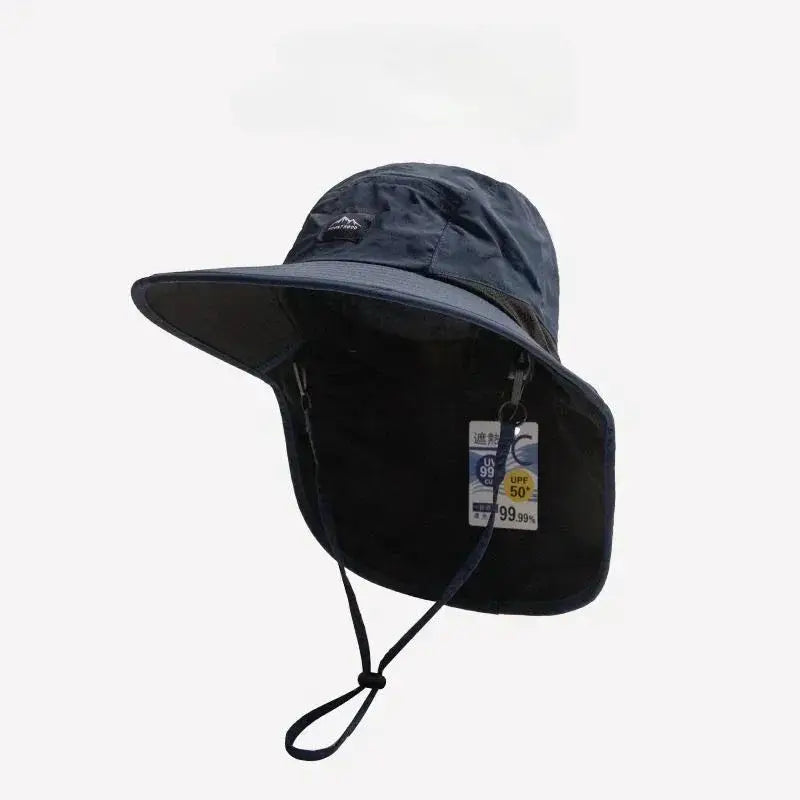 Unisex Wide Brim Bucket Hat With Neck Sun Protection For Outdoor UV Quick Dry Panama Style Fishing Hiking